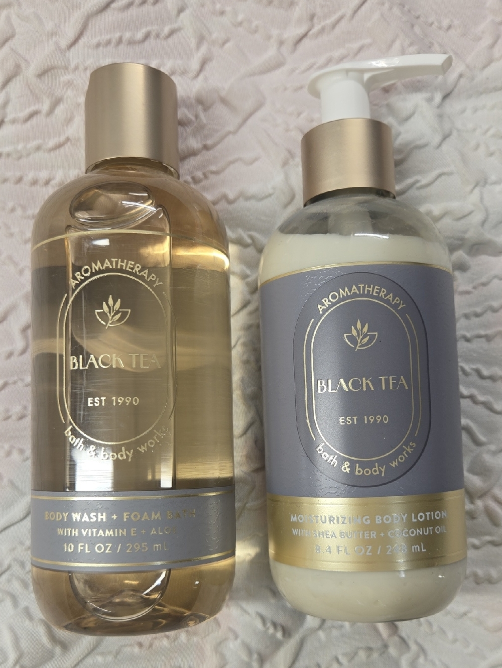 Bath & Body Works Black Tea Body Wash & Lotion Set